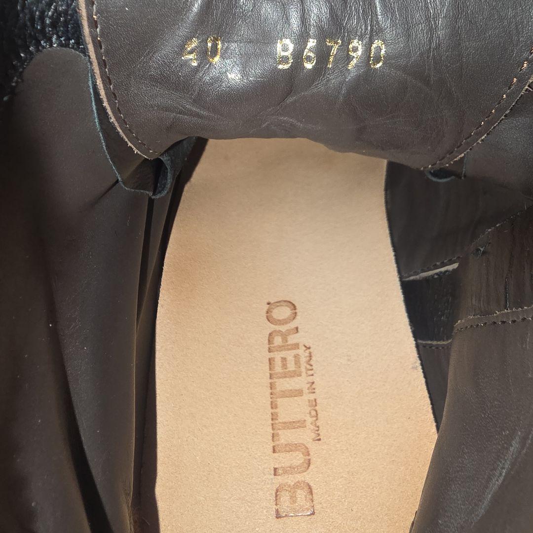 サイズ40 BUTTERO B6790 ワークブーツ ブラック NERO