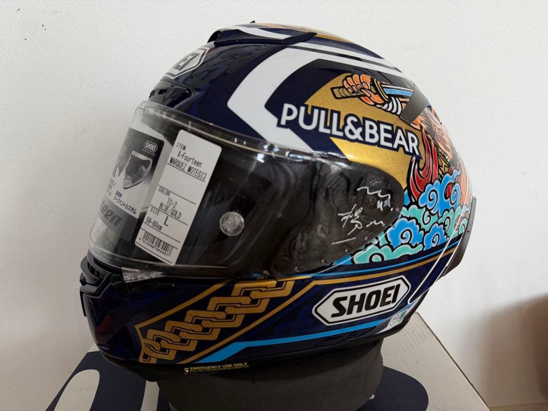 shoei x14 マルケス モテギ3 中古美品（59-60）Lサイズ