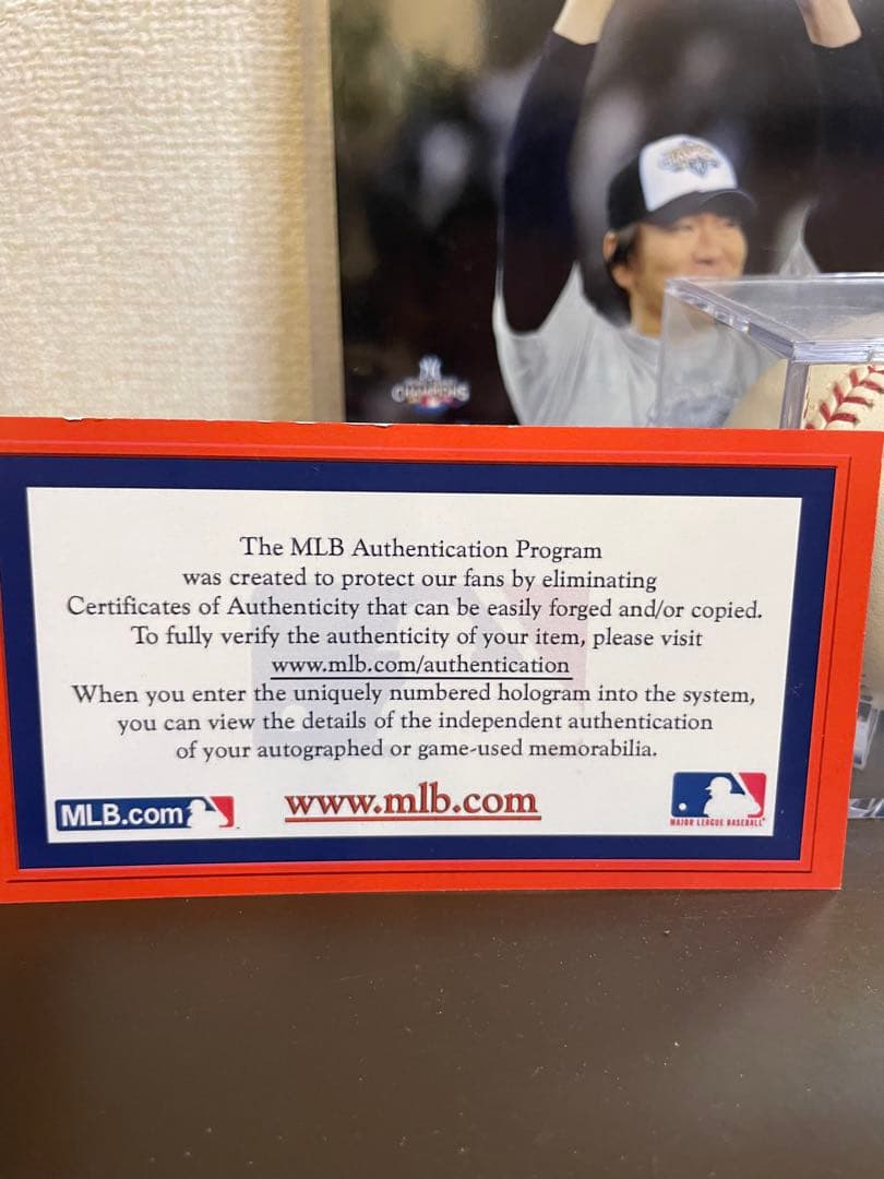 希少　松井秀喜2009年ワールドシリーズ MVP記念直筆サインボールと写真セット