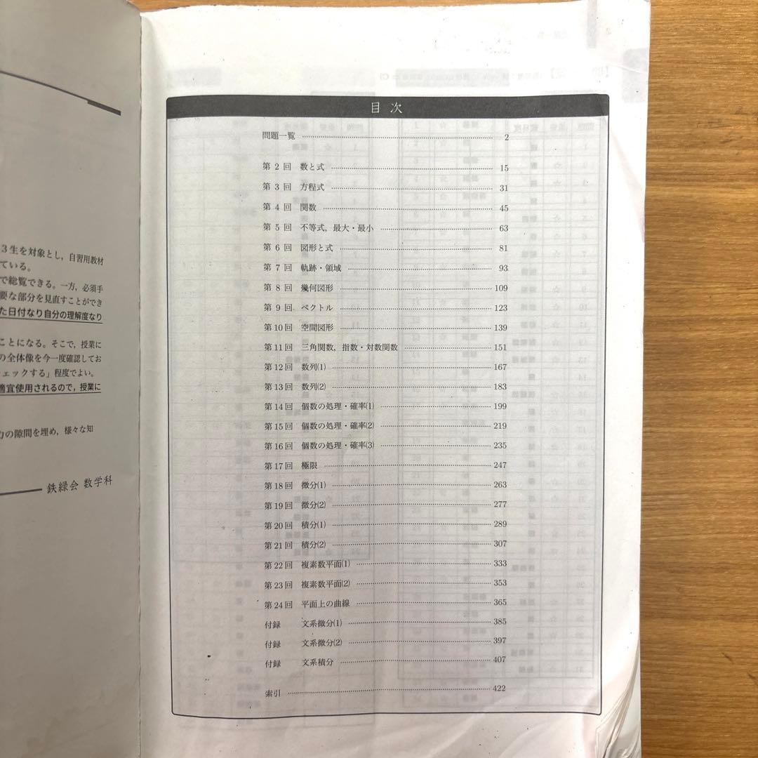 鉄緑会 高3理系数学 入試数学確認シリーズ
