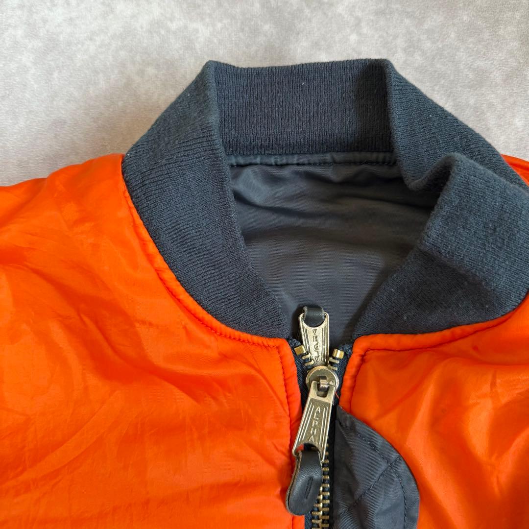 90s アルファ フライトジャケット ネイビー リバーシブル XL