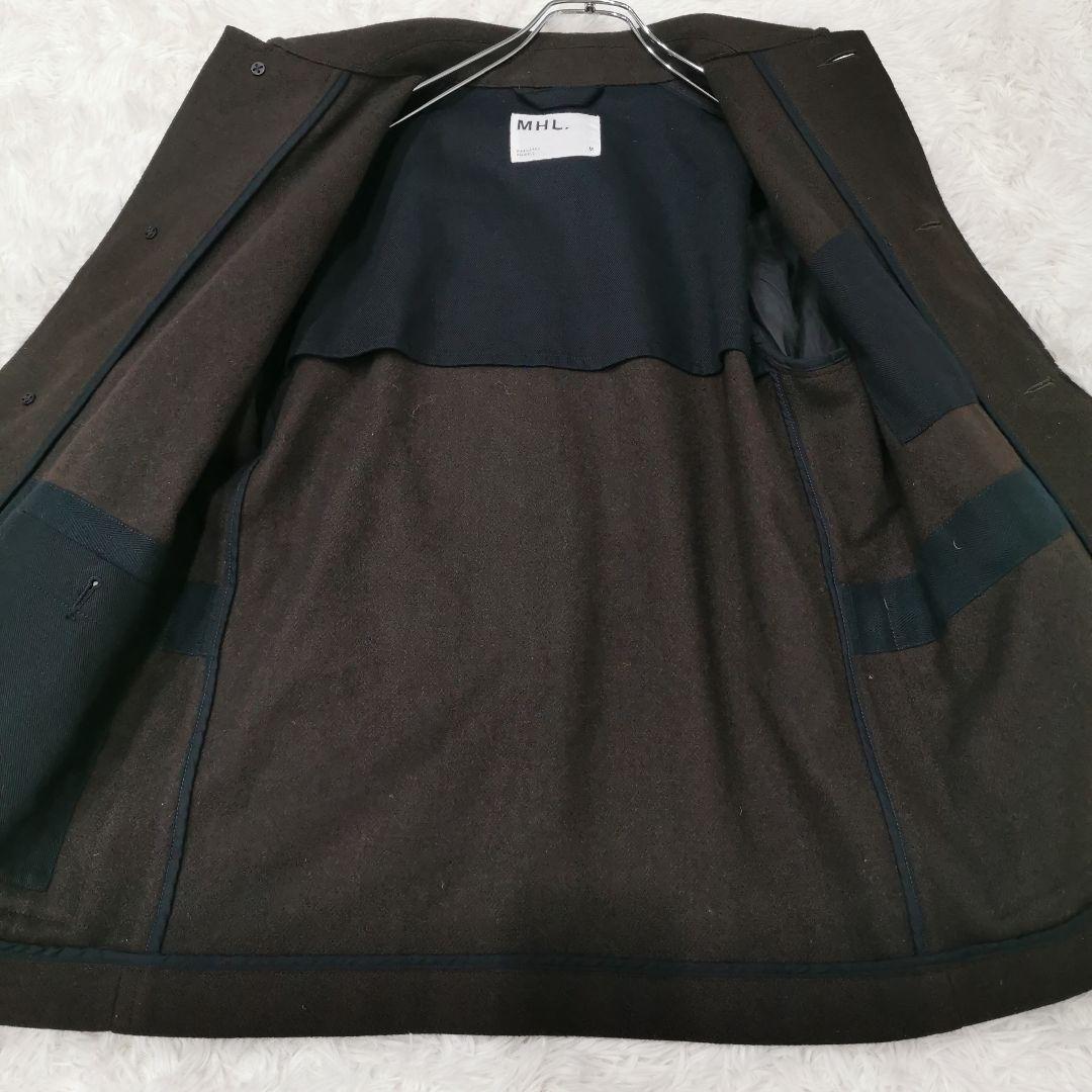 MHL.マーガレット ハウエル メルトン カバーオールジャケット ブラウン M