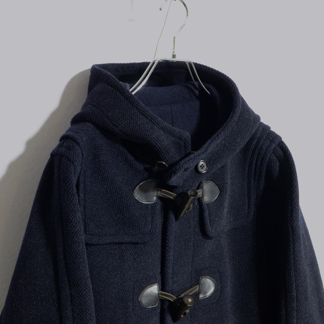 超極上品　ムーアブルック製 カットパイル ダッフルコート ヘザーネイビー