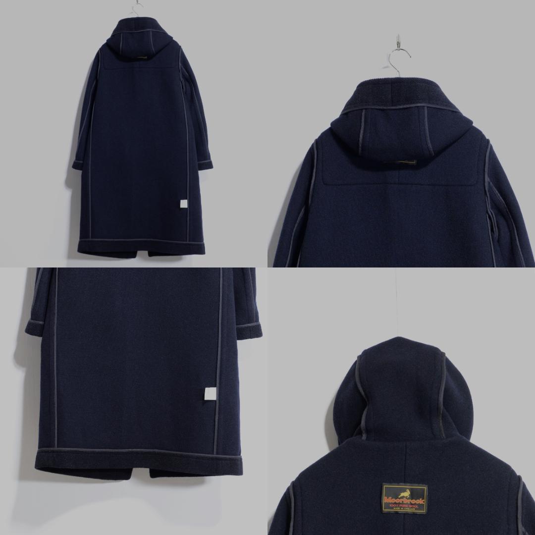 超極上品　ムーアブルック製 カットパイル ダッフルコート ヘザーネイビー