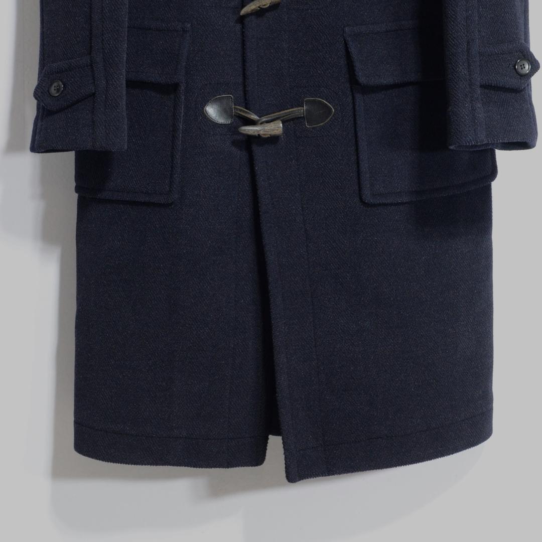 超極上品　ムーアブルック製 カットパイル ダッフルコート ヘザーネイビー