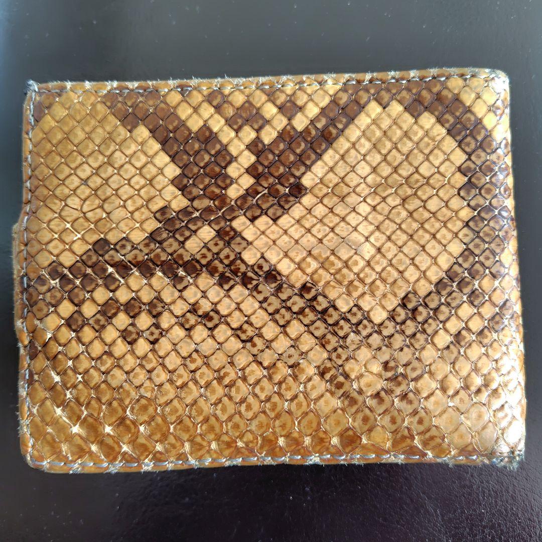 Bill Wall Leather ヘビ革 二つ折り財布 ブラウン系 最終価格