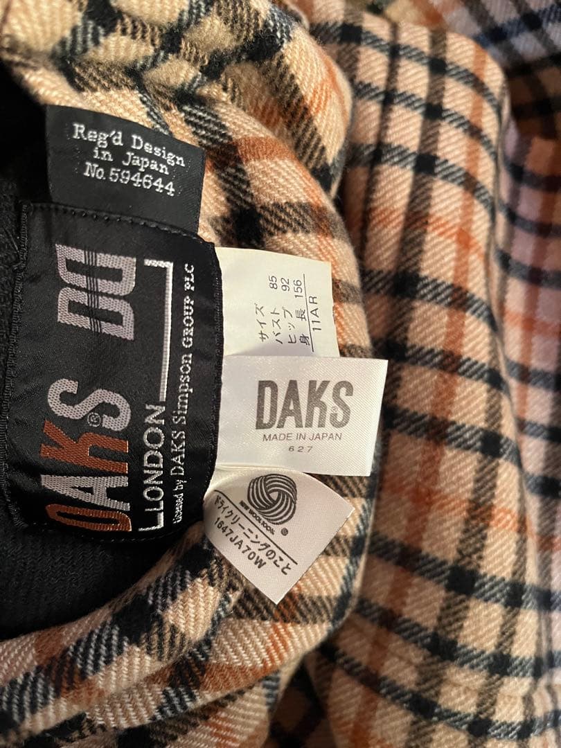 DAKSダックス⭐︎未使用⭐︎リバーシブルコート⭐︎ウール⭐︎11号
