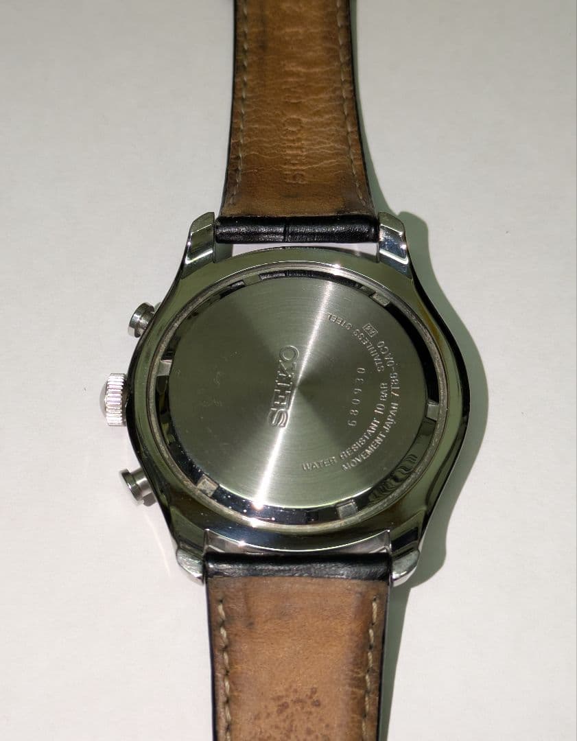 【電池新品】セイコー クロノグラフ パーペチュアル 7T86-0AC0