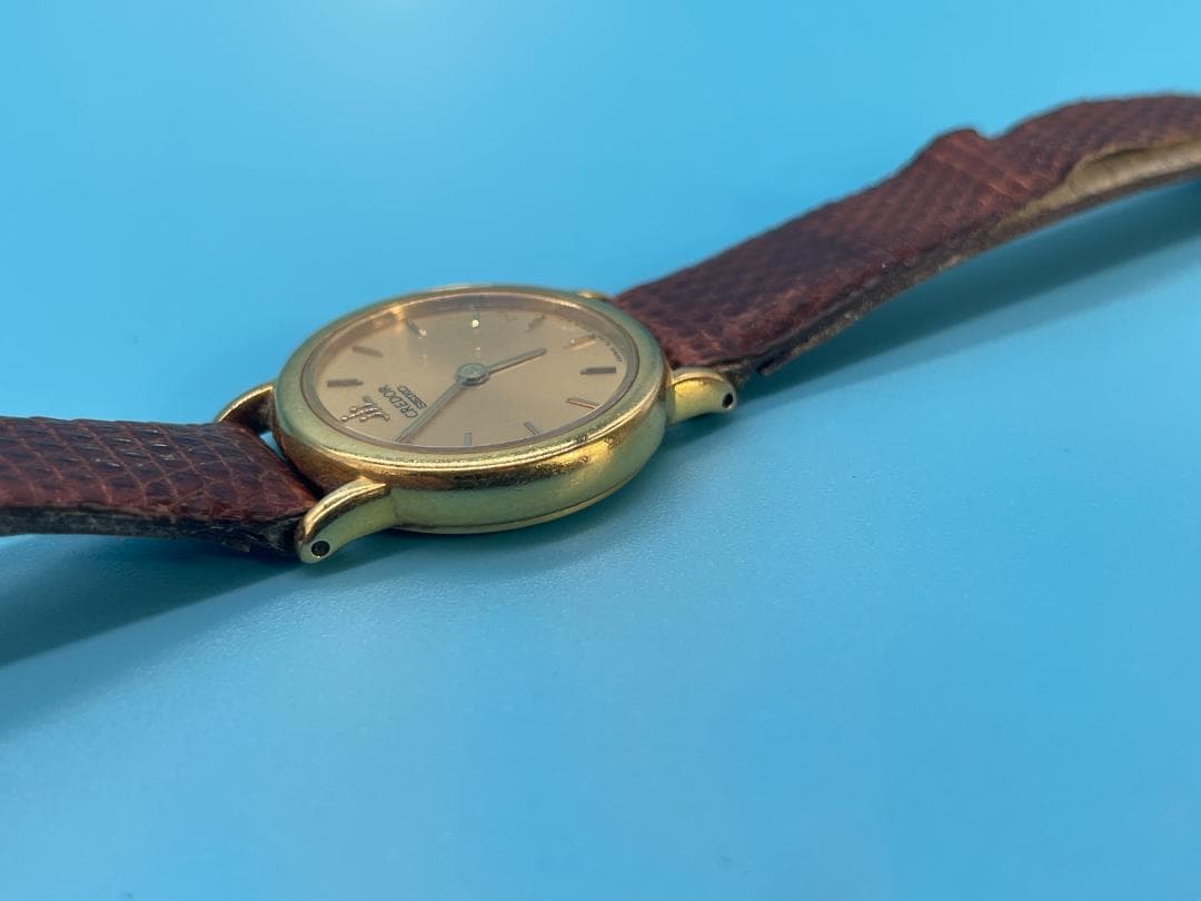SEIKO CREDOR レディース 純金 18KT 腕時計 クォーツ