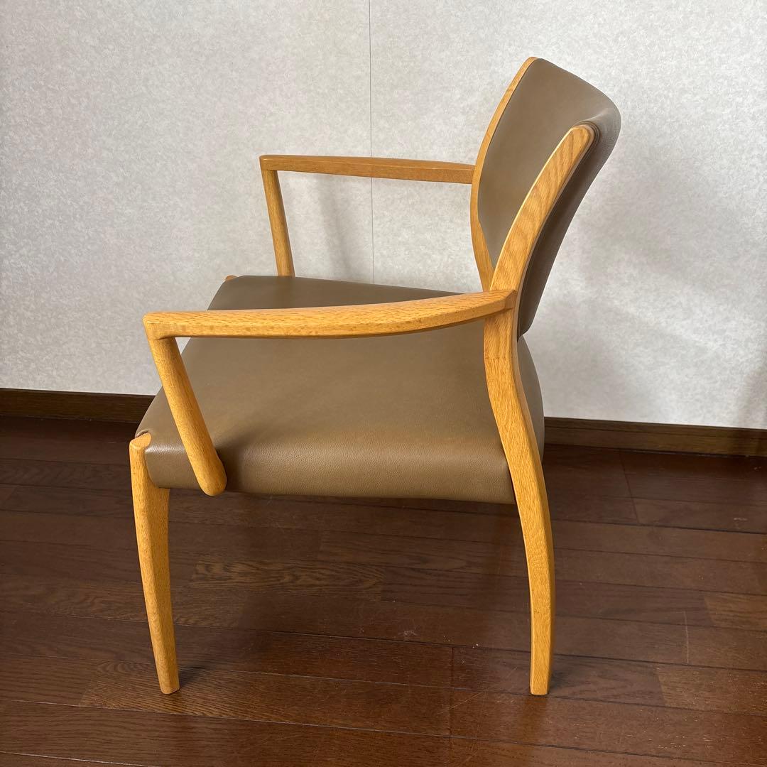 【良品】浜本工芸 ダイニングチェア アームチェア 肘付き