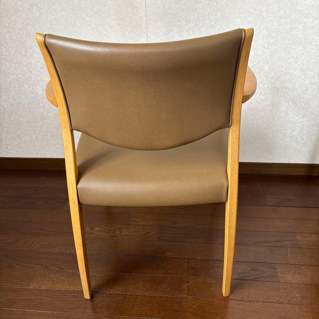 【良品】浜本工芸 ダイニングチェア アームチェア 肘付き