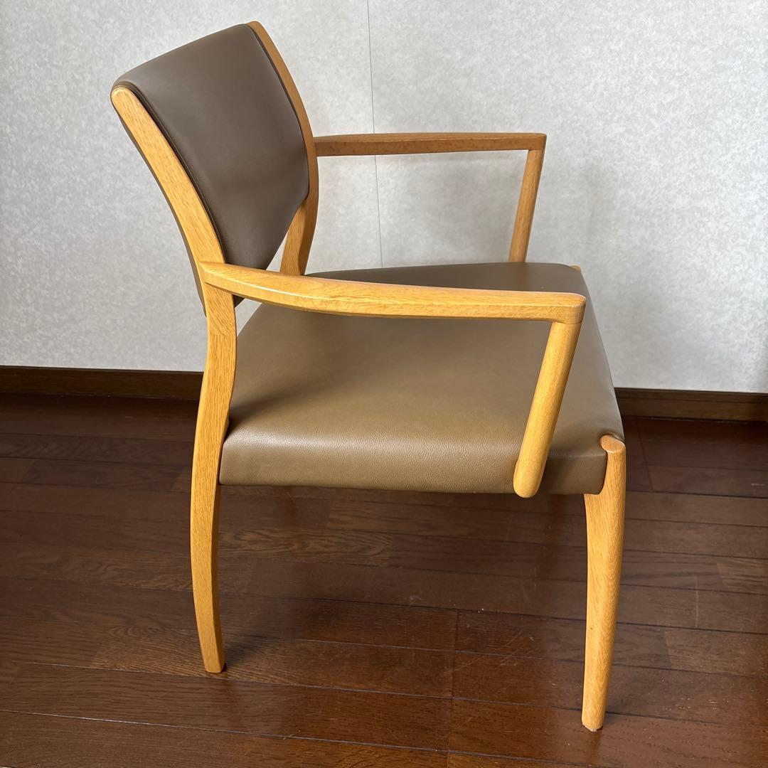 【良品】浜本工芸 ダイニングチェア アームチェア 肘付き