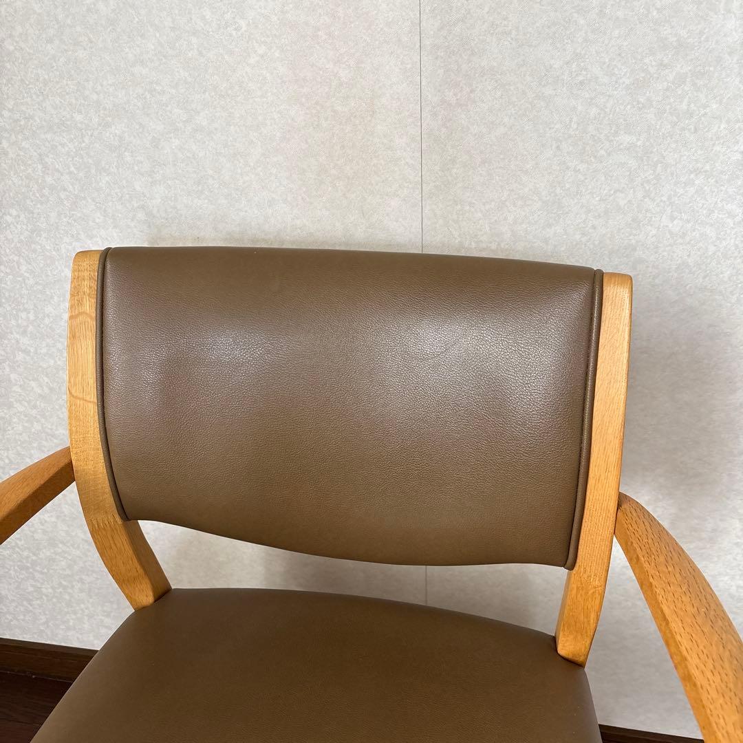 【良品】浜本工芸 ダイニングチェア アームチェア 肘付き