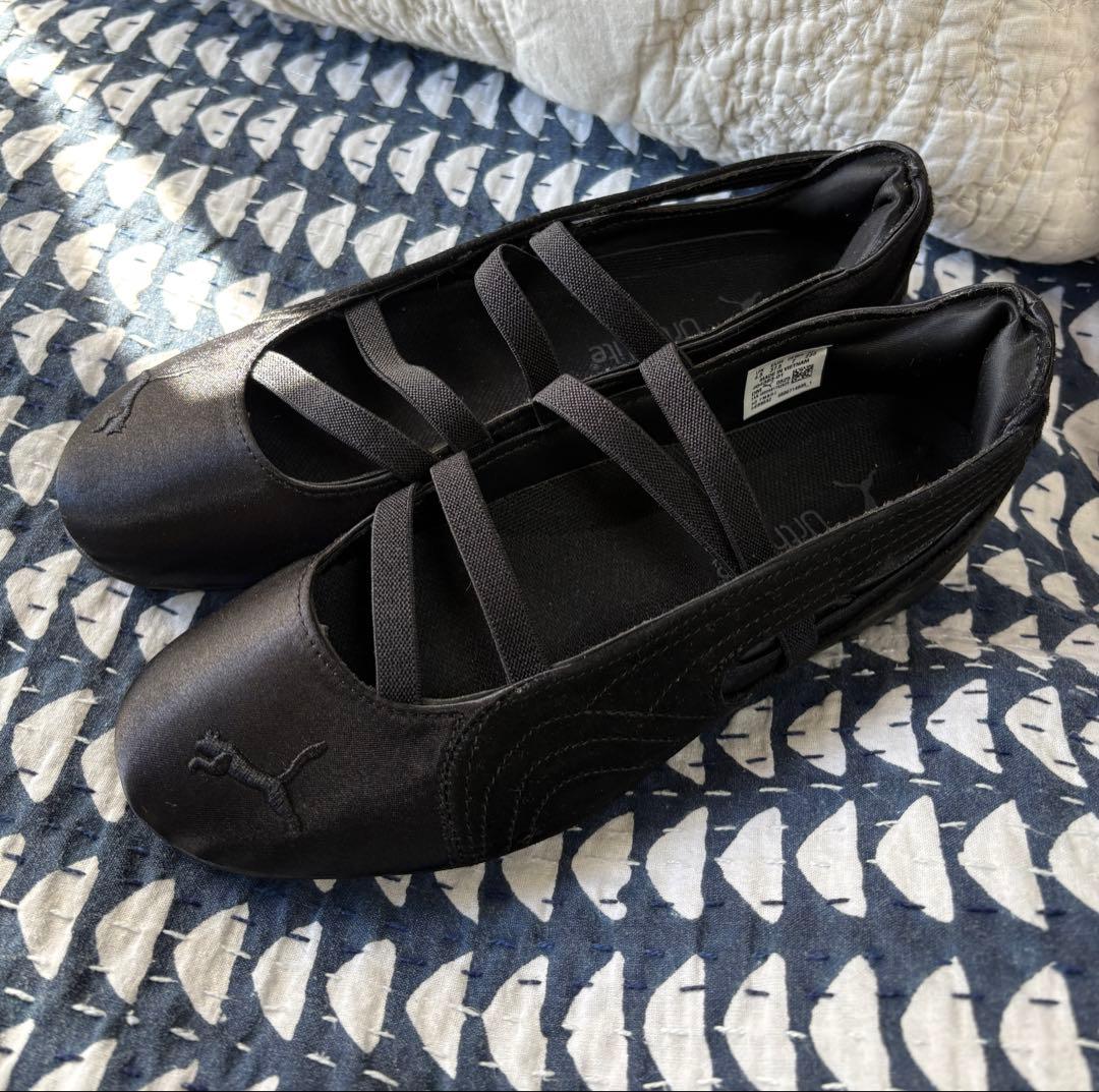 Puma スピードキャット バレエシューズ ブラックサテン