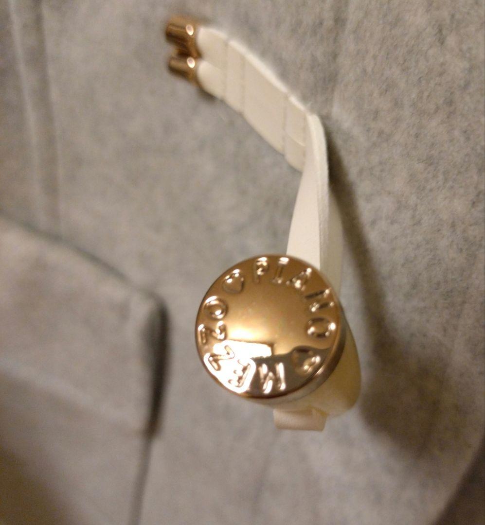 【美品】メゾピアノ　ウールダッフルコート フード付き グレー