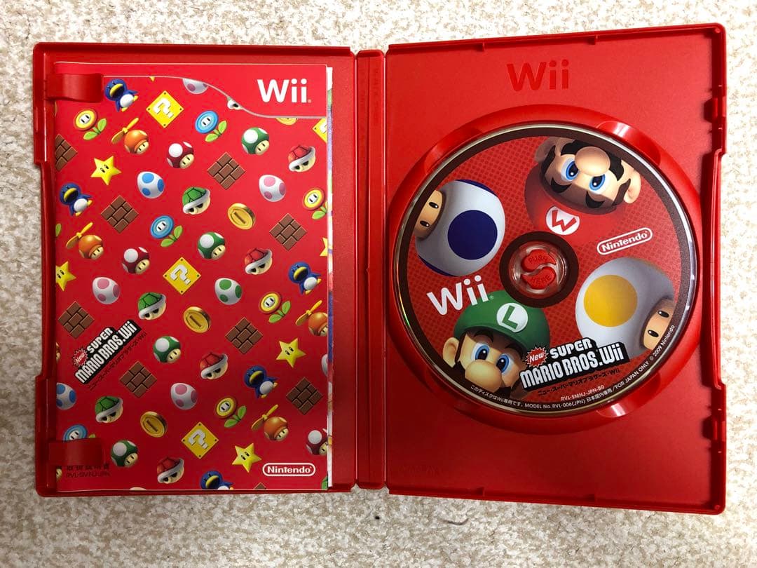 【美品】 Nintendo 任天堂 Wii 本体 ソフト コントローラー マリオ