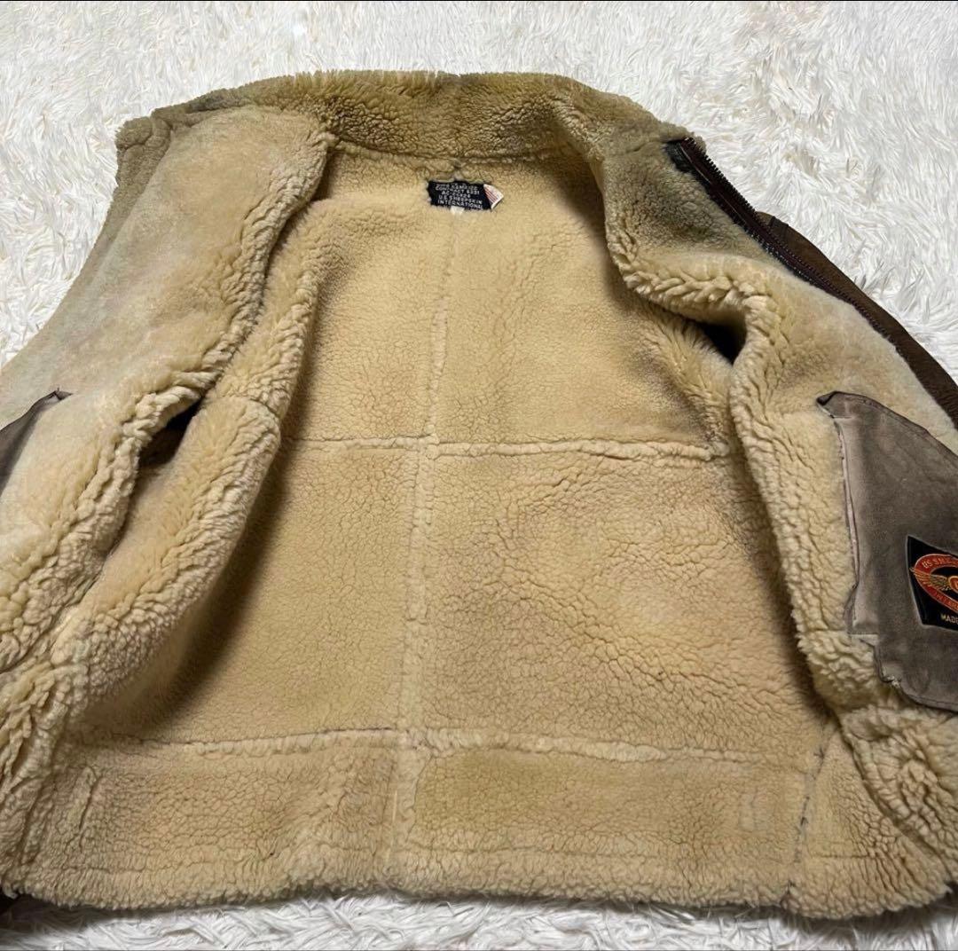 90s US SHEEPSKIN B-3 USA製 ムートン フライトジャケット