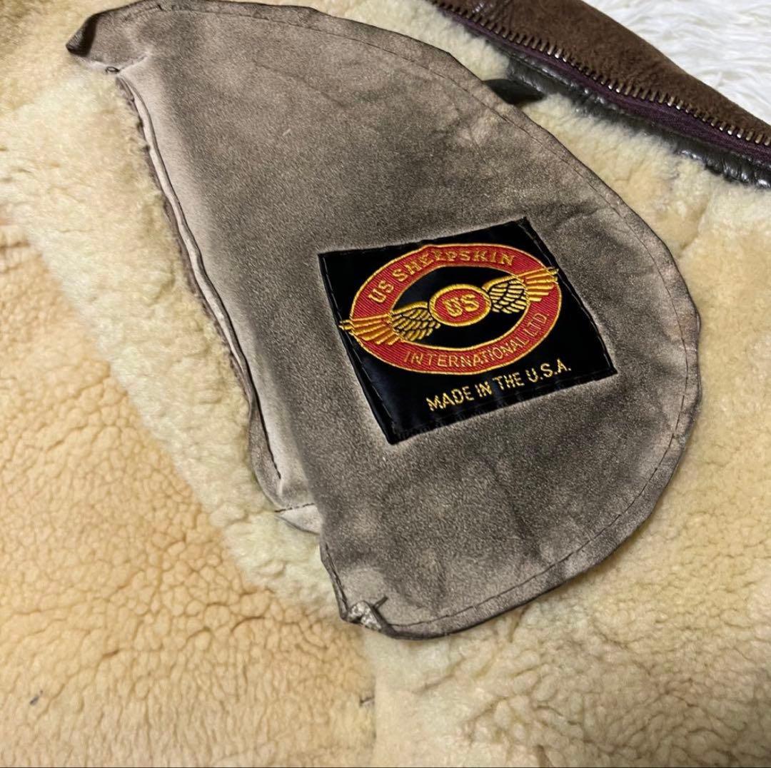 90s US SHEEPSKIN B-3 USA製 ムートン フライトジャケット