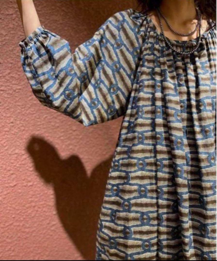 極美品✳︎6 ROKU COTTON BATIK DRESS ワンピース