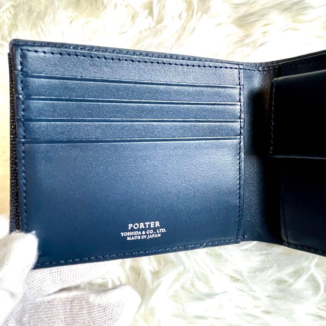 ✨新品未使用✨ポーター　エイブル　レザー　二つ折り財布　ユニセックス　ウォレット