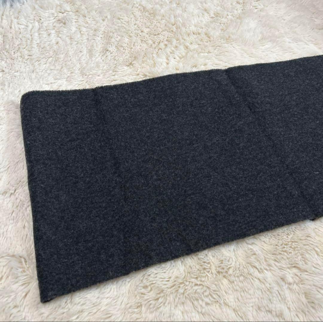 ヴィヴィアンマフラー　ウール　エンブレム　アングロマニア　オーブ　ダークグレー