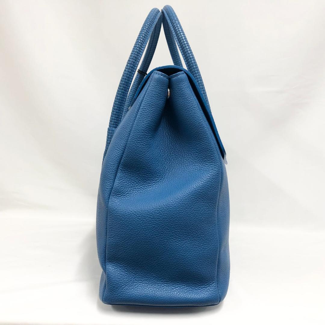 ○★新品未使用　PELLE MORBIDA　フラップボストンバッグ　サックス