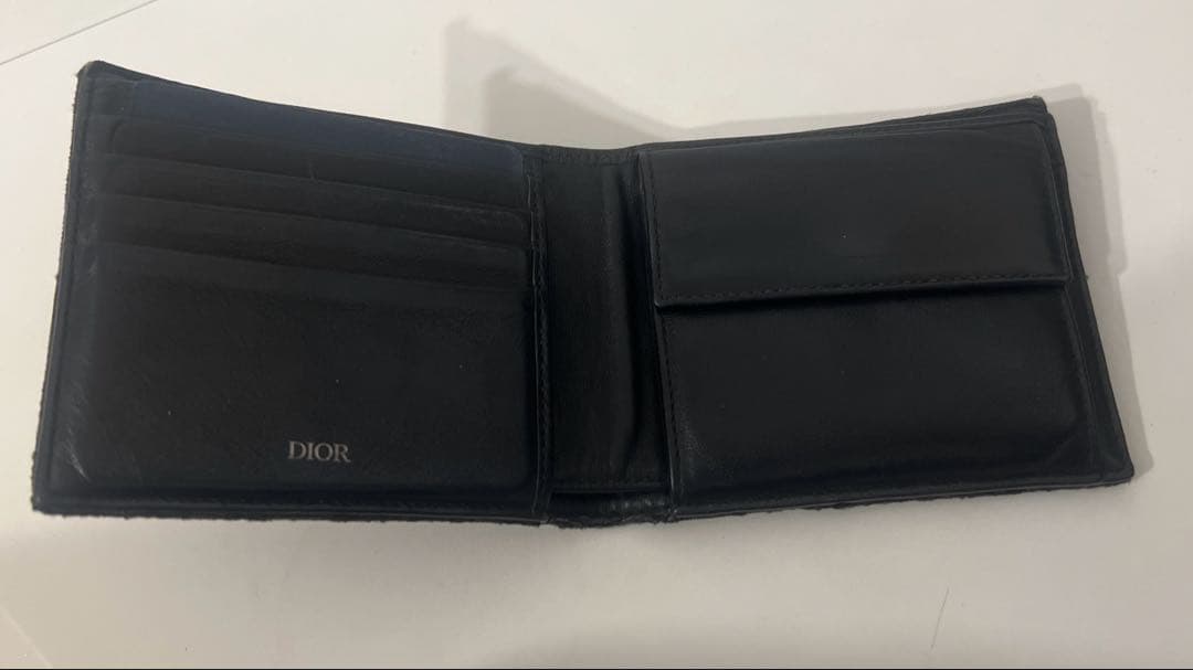 ディオール　オブリーク　dior 二つ折り財布　CDロゴ　ケース　メンズ