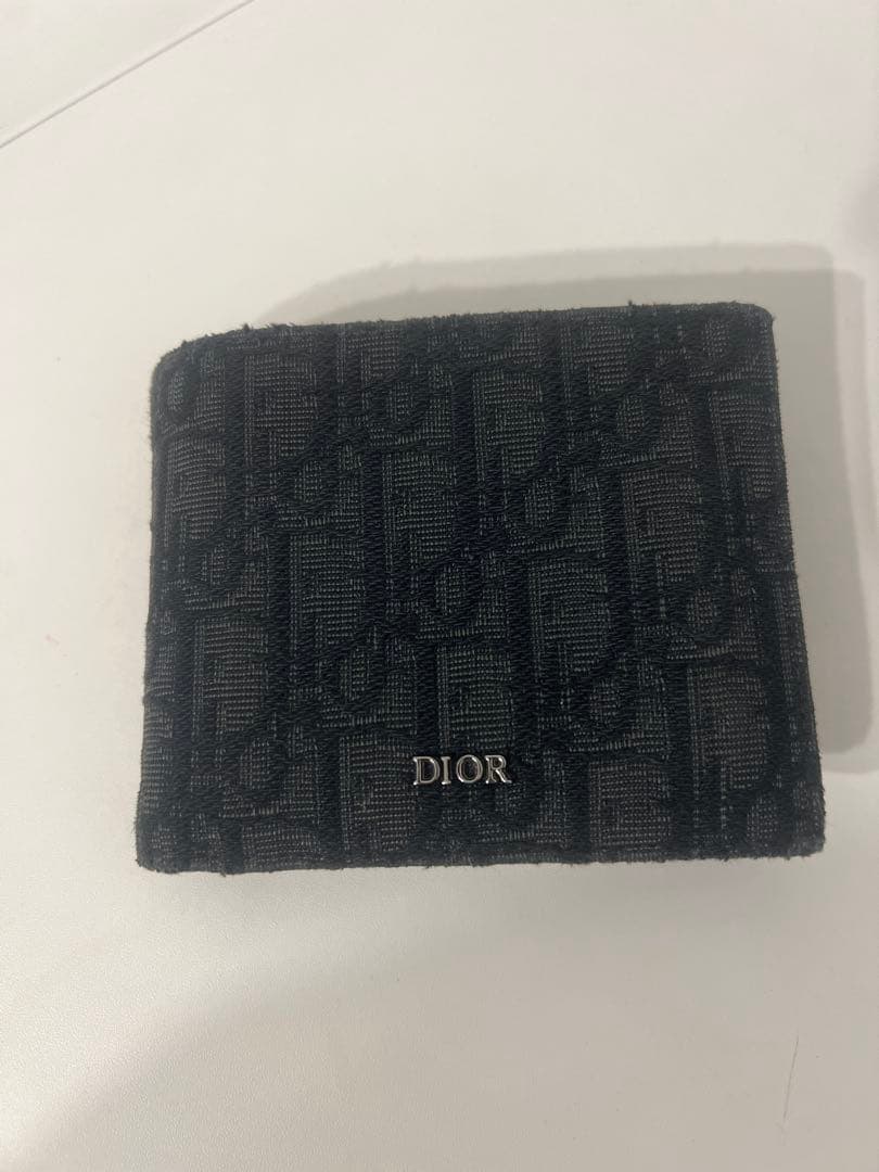 ディオール　オブリーク　dior 二つ折り財布　CDロゴ　ケース　メンズ