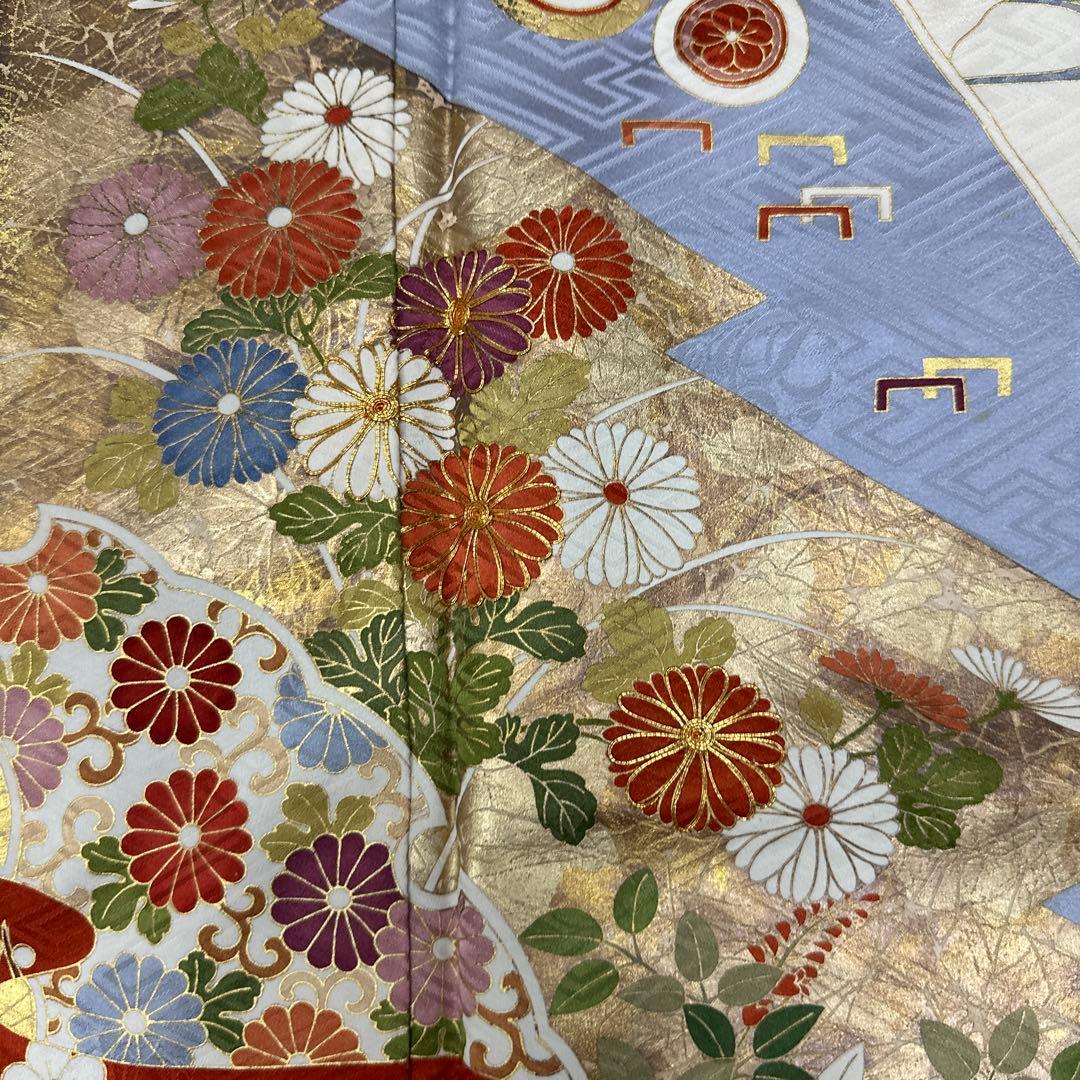 吉澤友禅 黒地 のし柄 吾妻徳穂 振袖