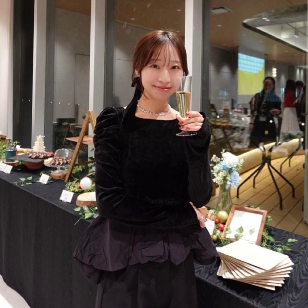 完売色★新品未使用★COCODEAL ベロアドッキングバルーントップス ブラック