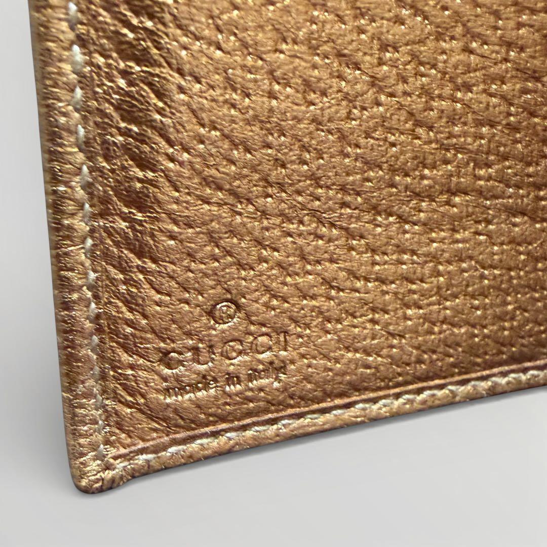 GUCCI グッチ 長財布 ホースビット ブラウン キャンバス ゴールドベルト