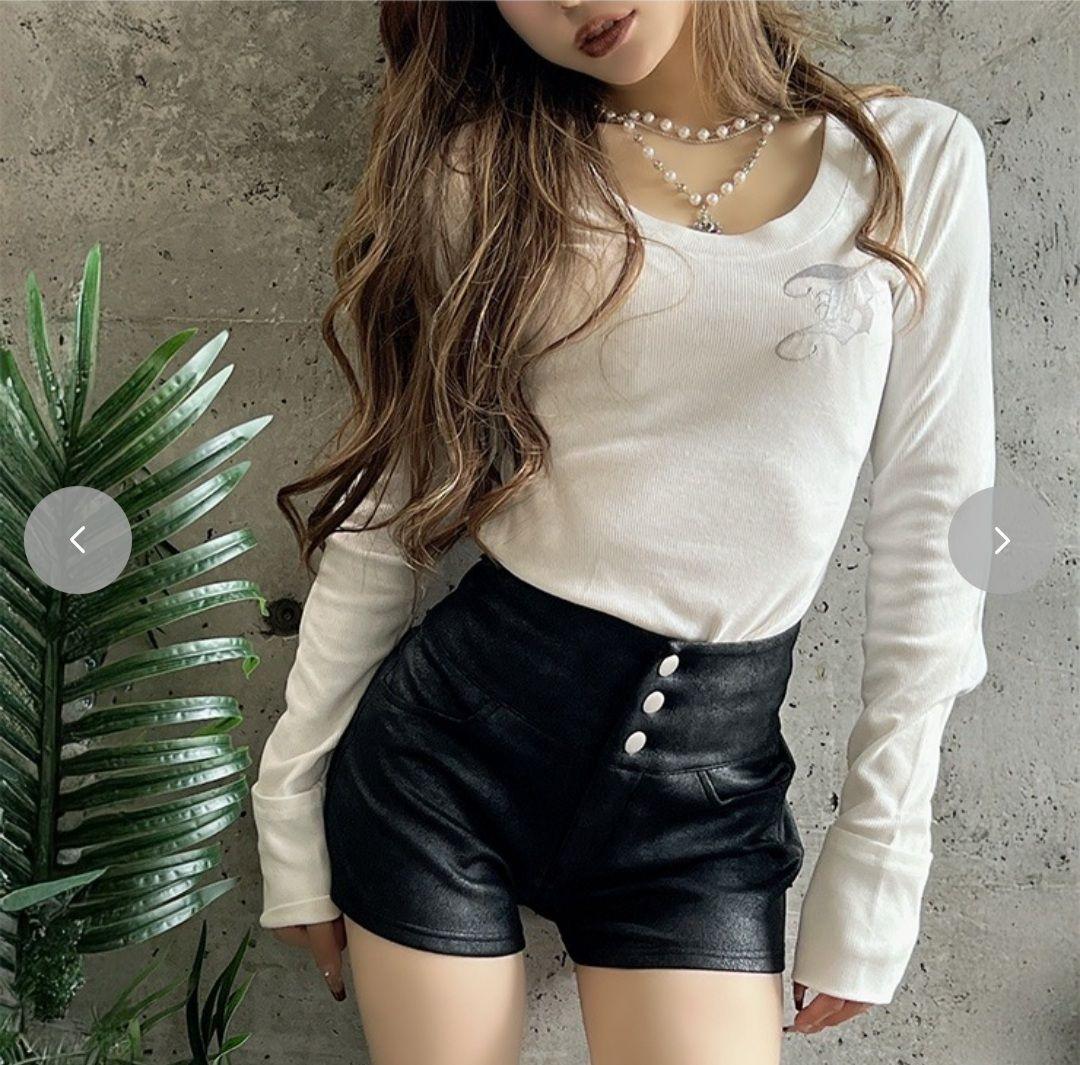 るぅ❤SPサイズブラックハイウエストショートパンツ キルティングバッグ