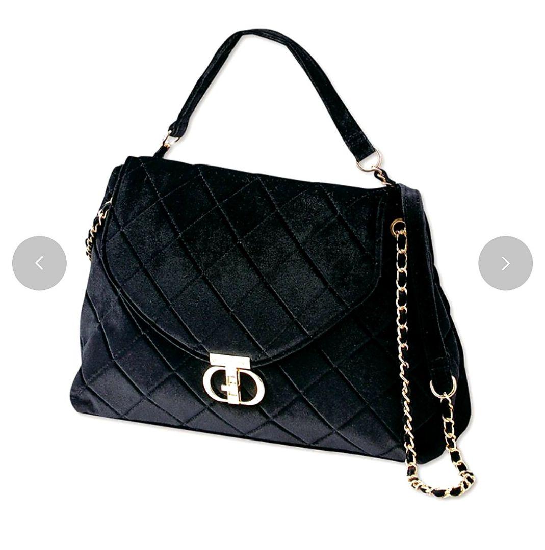 るぅ❤SPサイズブラックハイウエストショートパンツ キルティングバッグ