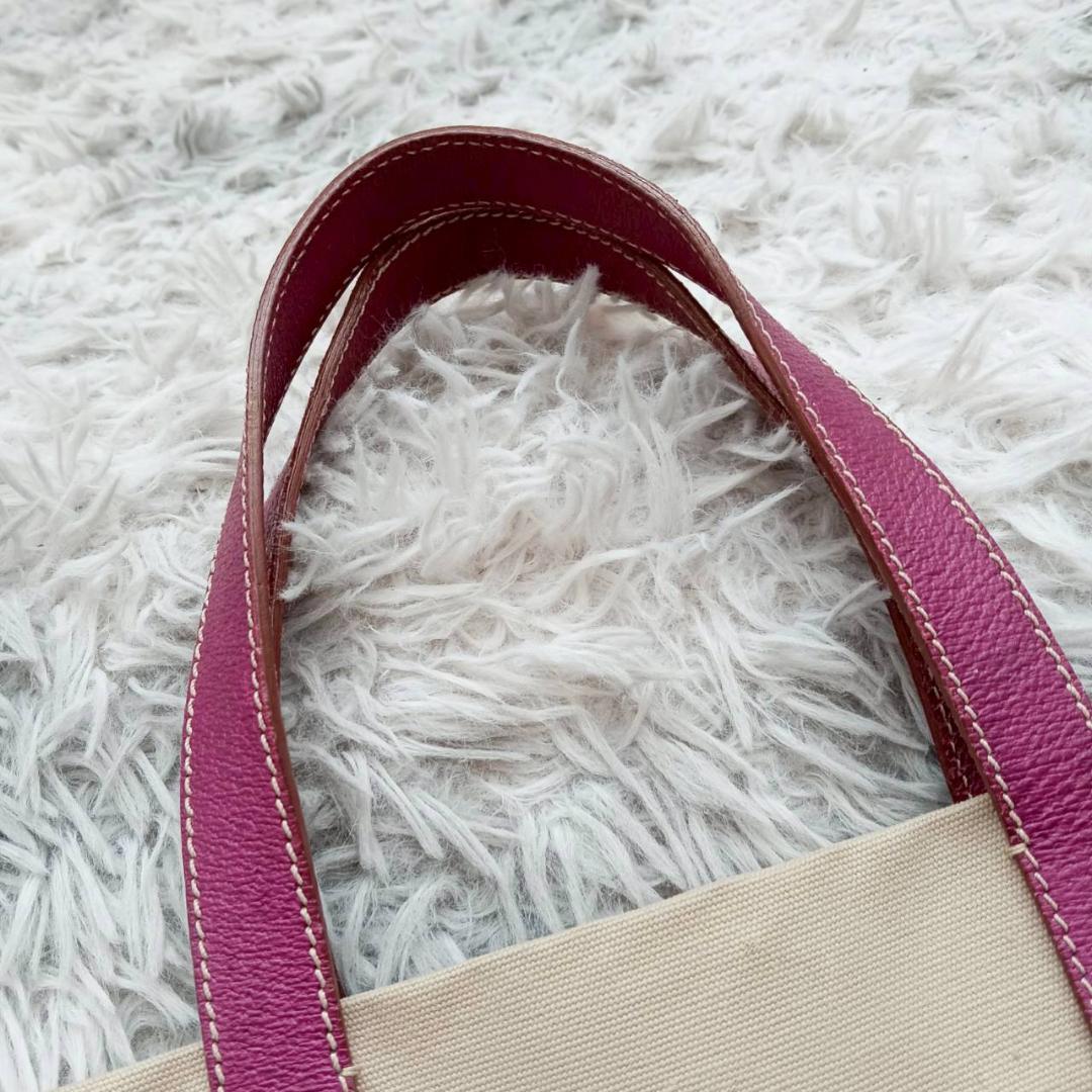 プラダ PRADA キャンバストートバッグ ベージュ系/パープル系