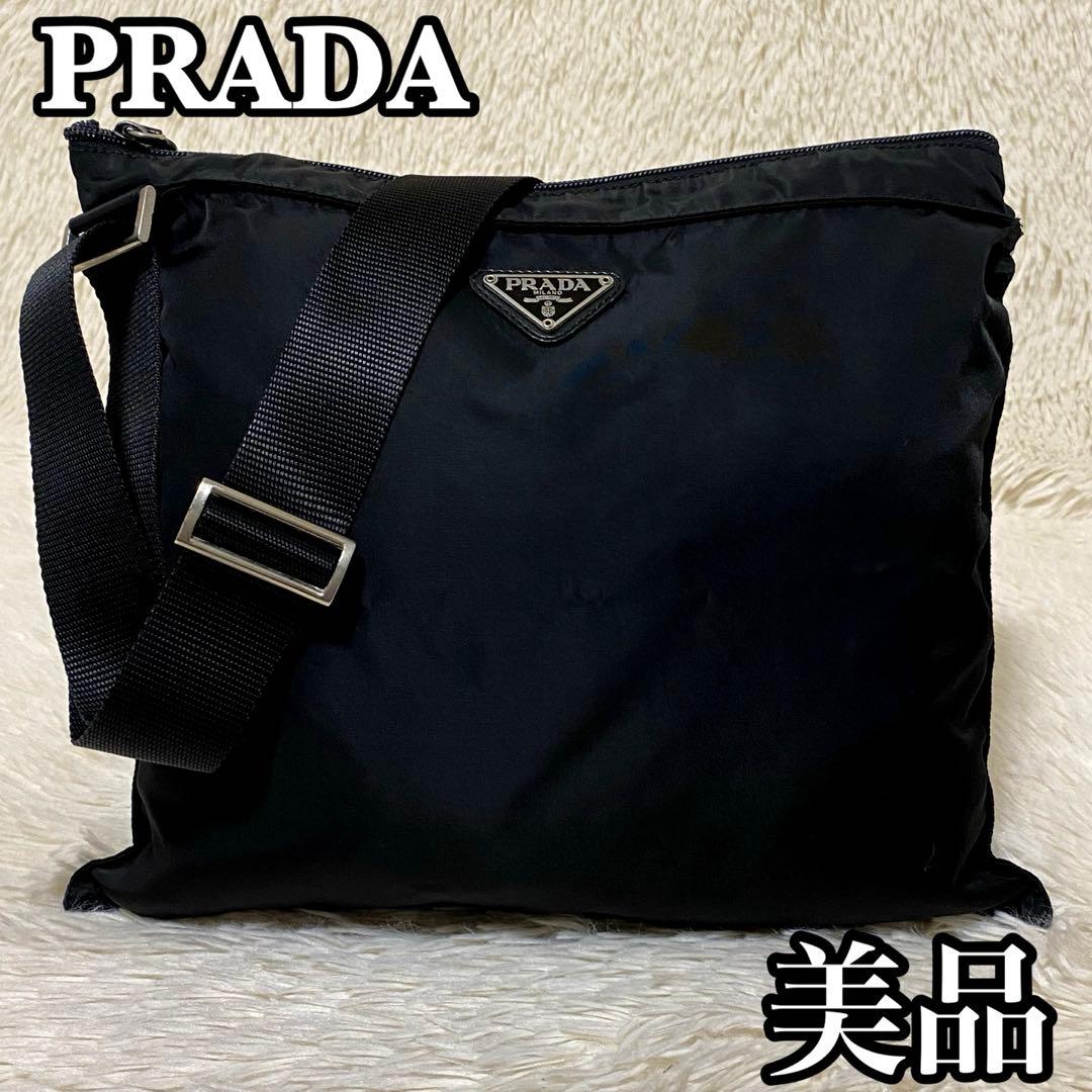 mimo@プロフ必読♡PRADA プラダテスート　ショルダーバッグブラック