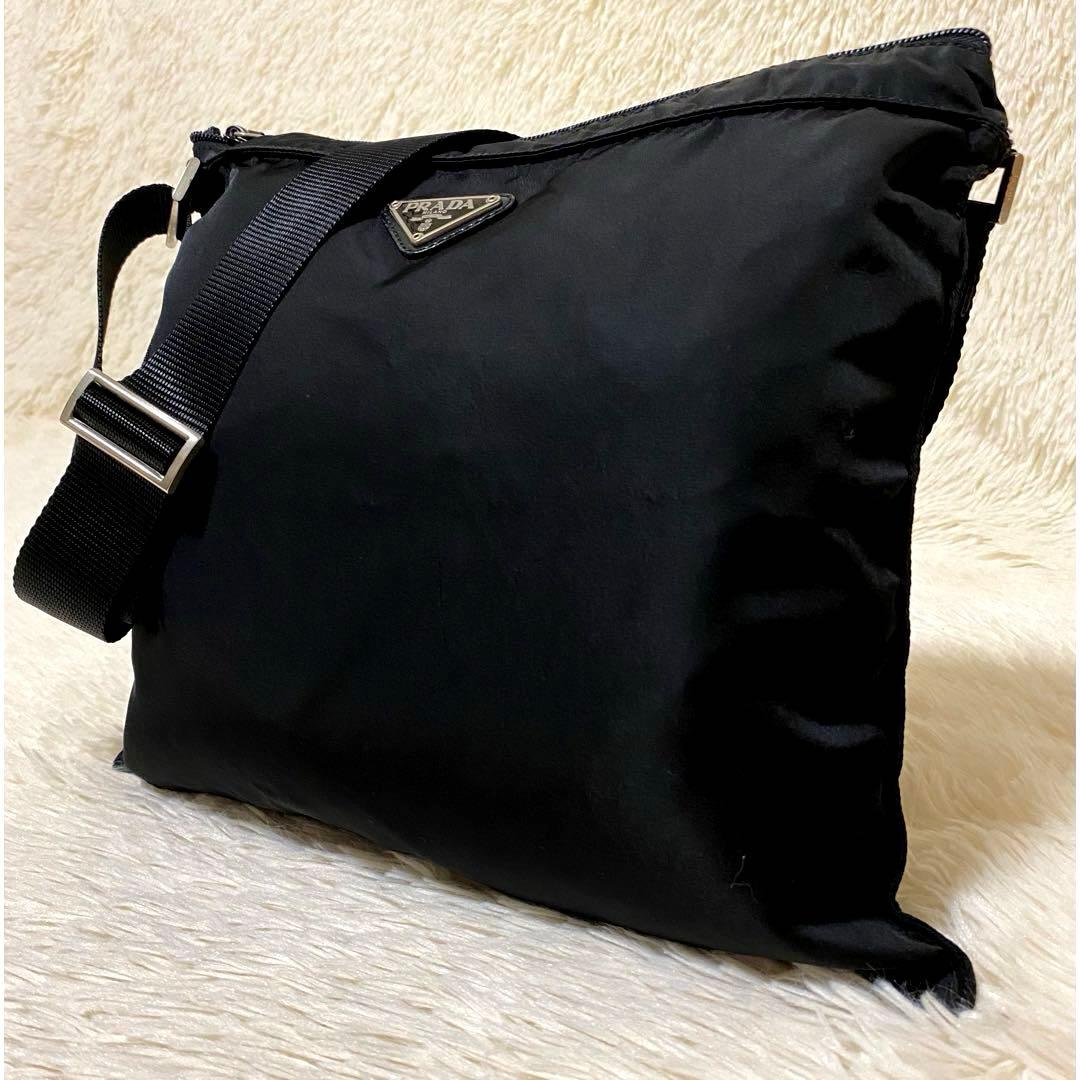 mimo@プロフ必読♡PRADA プラダテスート　ショルダーバッグブラック