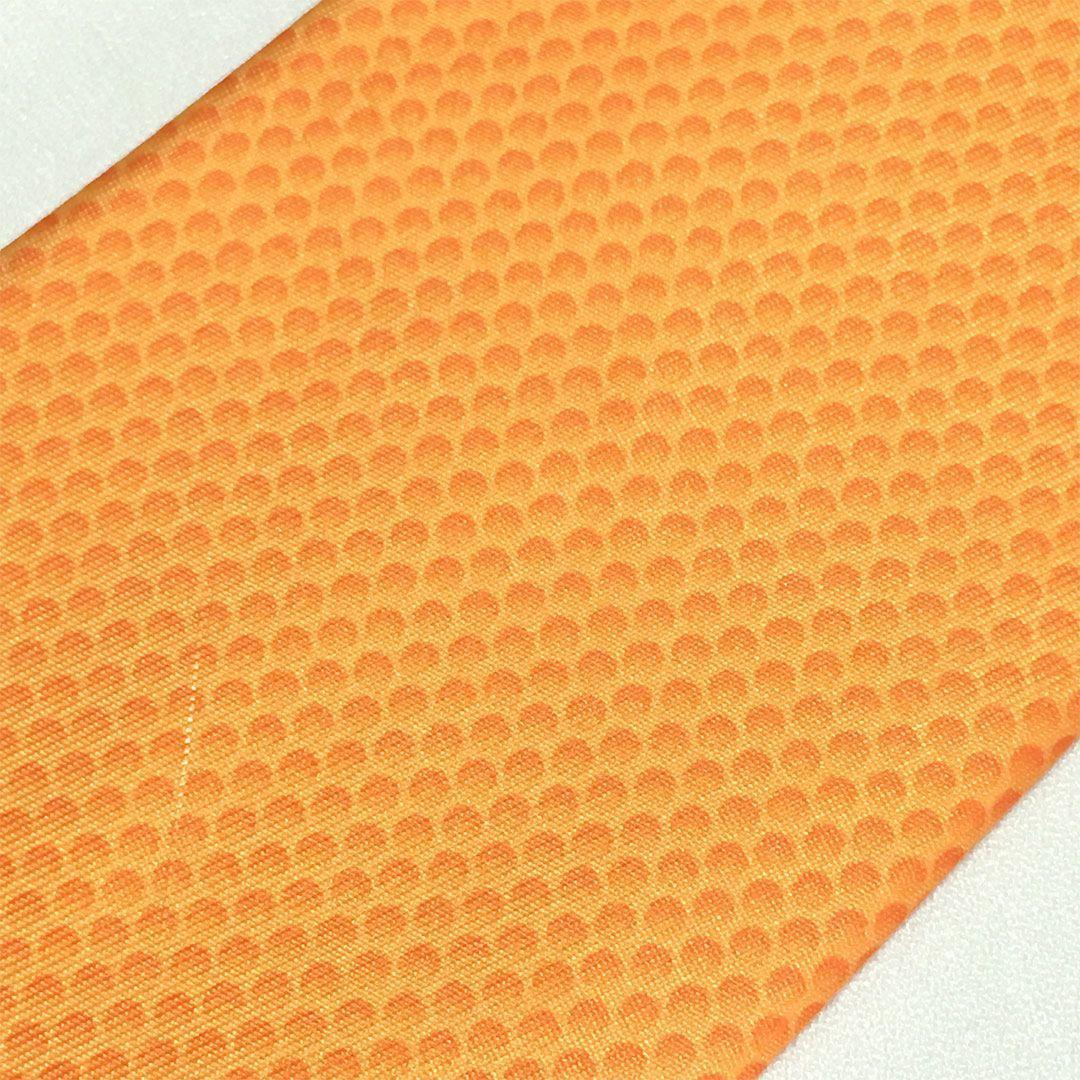 未使用級 エルメス HERMES ネクタイ シルク100% オレンジ ドット