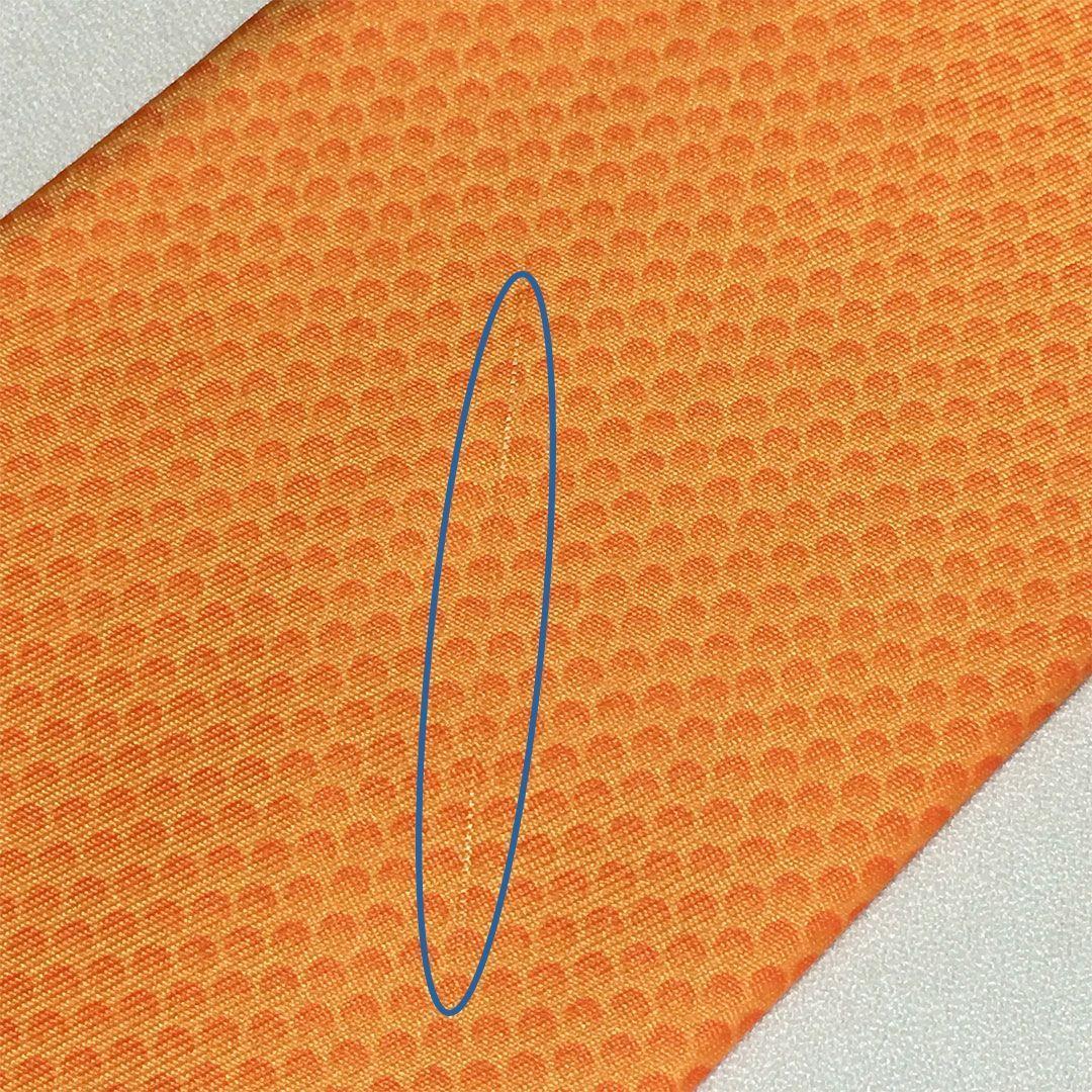 未使用級 エルメス HERMES ネクタイ シルク100% オレンジ ドット