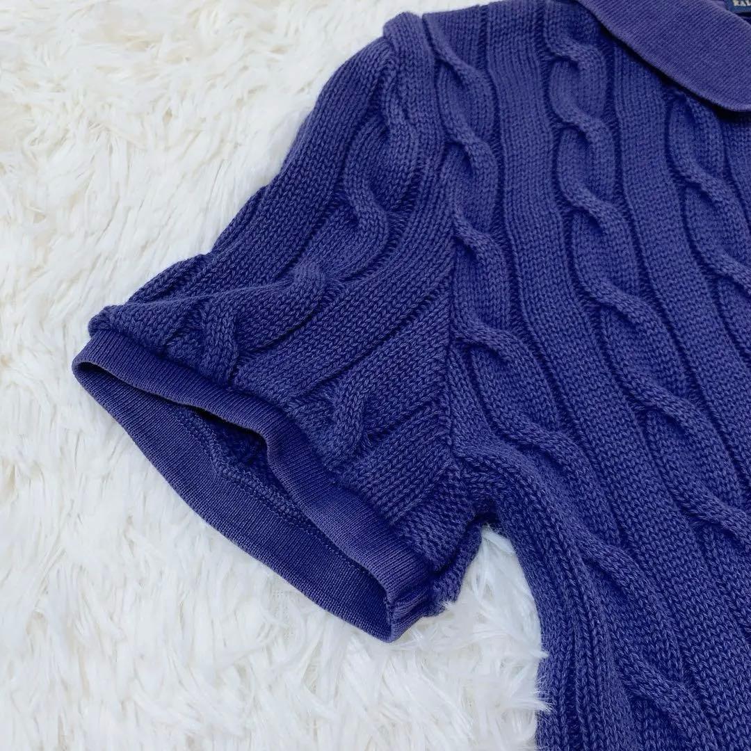 Polo Ralph Lauren ネイビー ケーブルニット M ウォッシュ加工