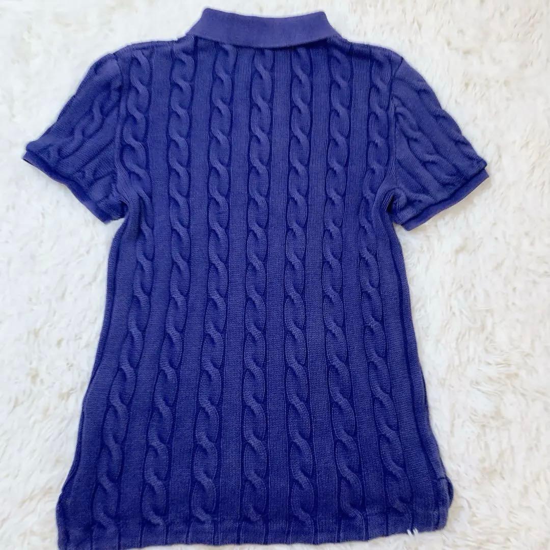 Polo Ralph Lauren ネイビー ケーブルニット M ウォッシュ加工