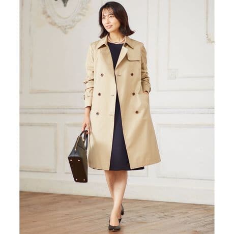 新品タグ付き　23区　44　コットンエステルギャバジン　トレンチコート　ベルト