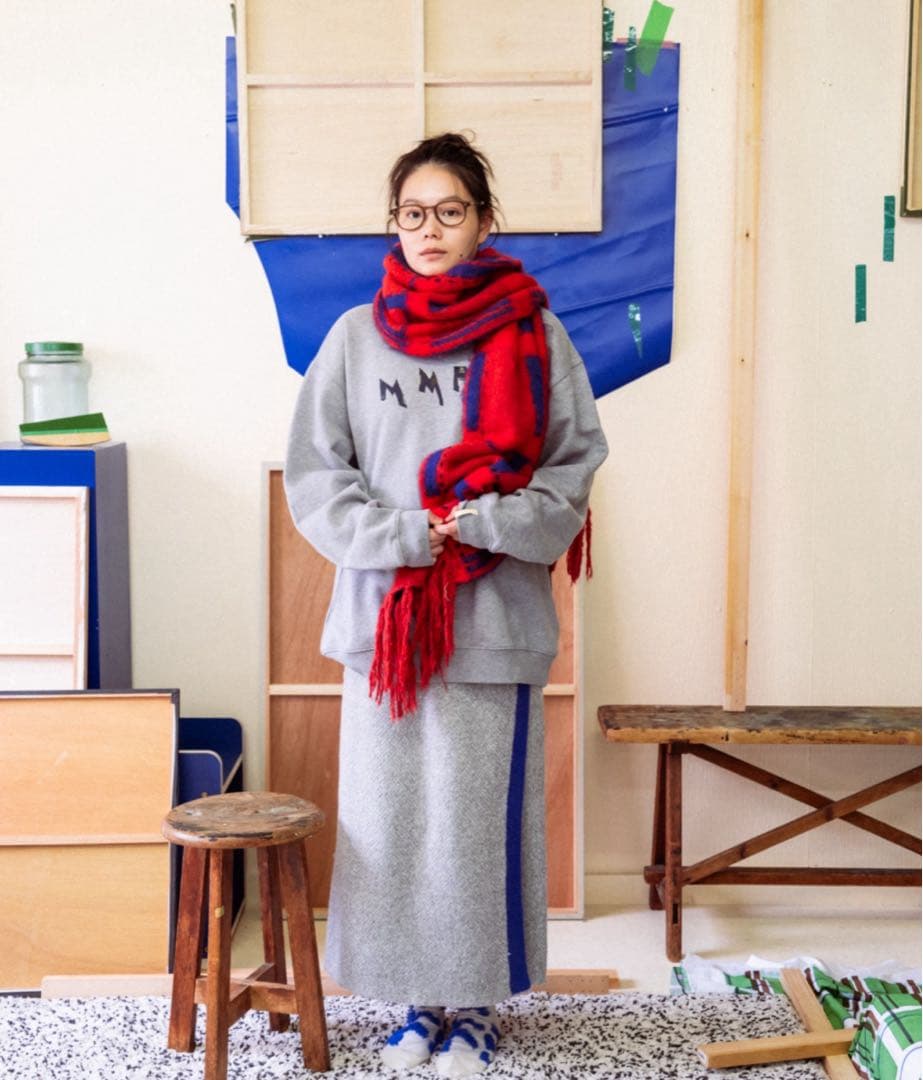 PAMM 透明な空気のチェックマフラー