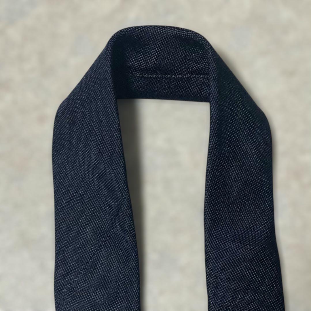 【超美品】ビームスエフ ソリッド ネイビー 紺色 シンプル メンズ ネクタイ