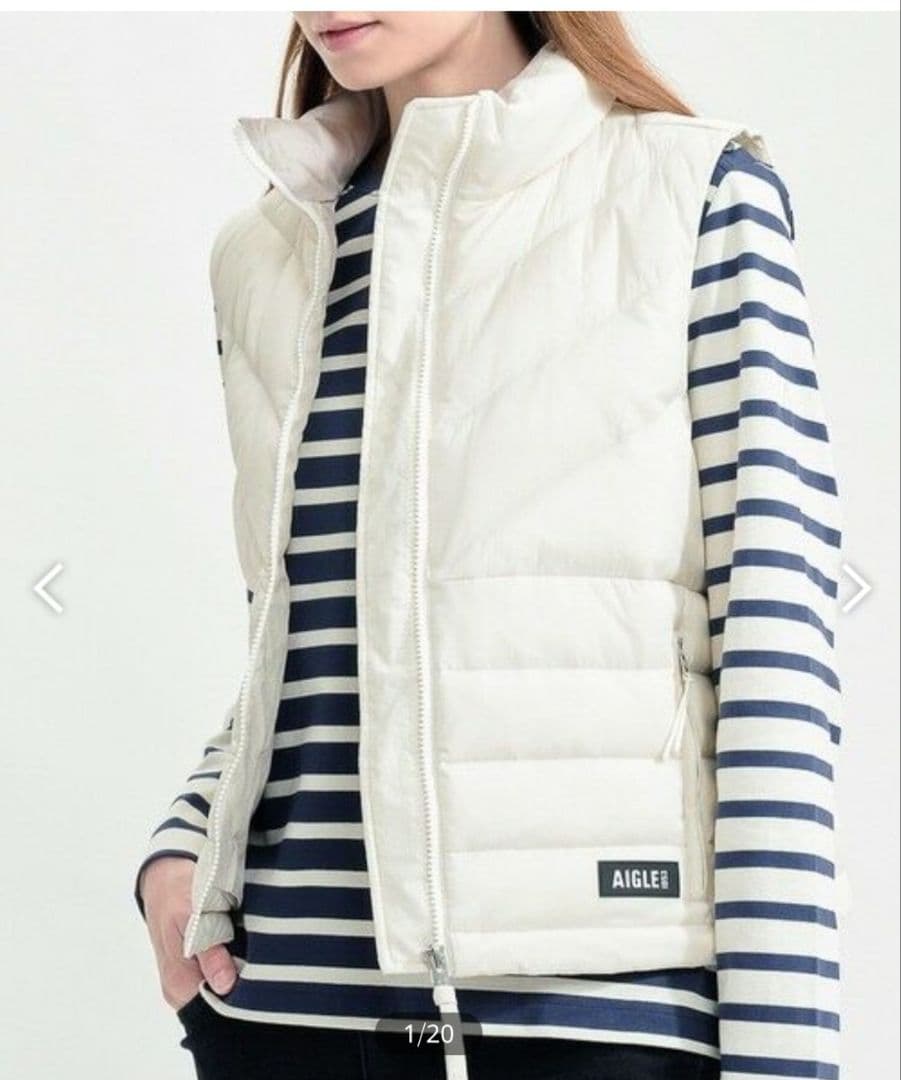 【定価の78%引】AIGLE キルティングダウンベストS
