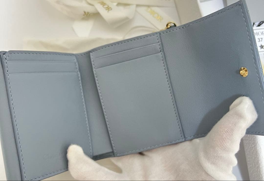 レディーディオールロータスウォレットLady Dior Lotus ブルー