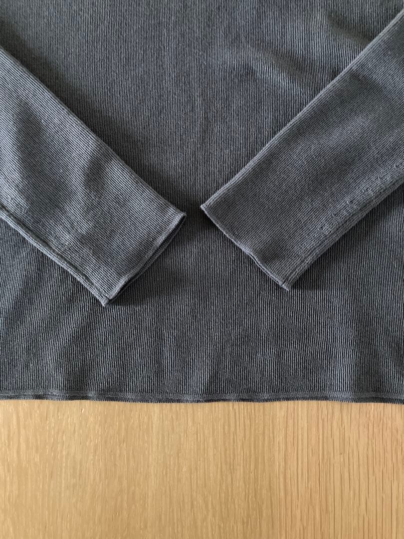 ebure エブール　ダークグレー 長袖ポロシャツ　2024SS