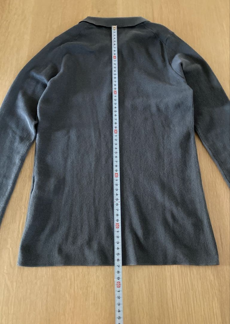 ebure エブール　ダークグレー 長袖ポロシャツ　2024SS