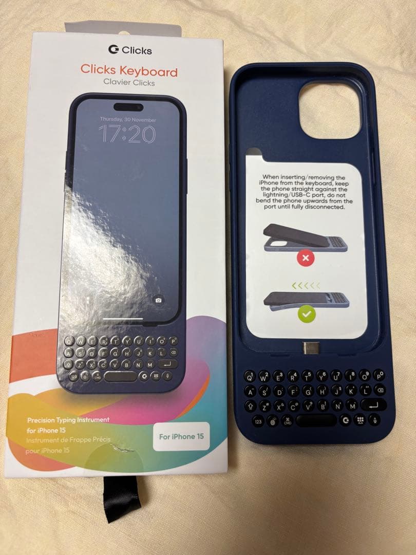 iPhoneアクセサリー Clicks Keyboard for iPhone15 ( Ink)