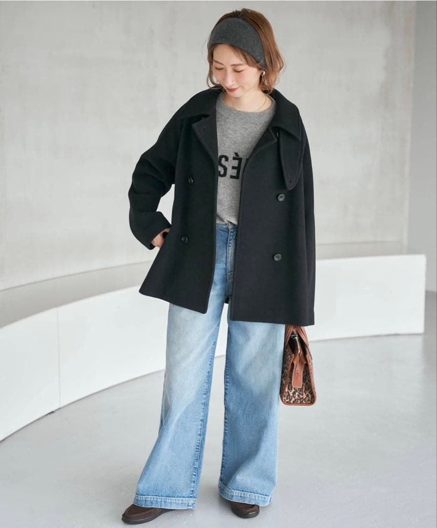 Spick &span 25AW 新品　S160スタンドカラーショートコート38