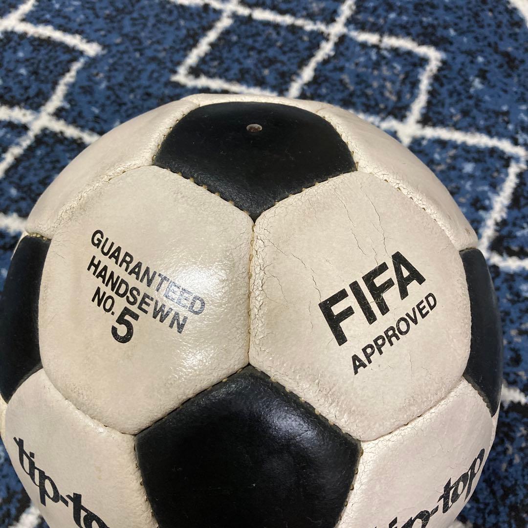 サッカー、FIFA公認、80年代、ALTEX、tiptop、手縫、経年劣化未使用